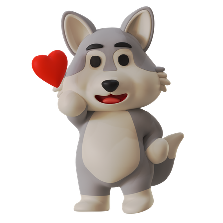 Wolf Love  3D Icon