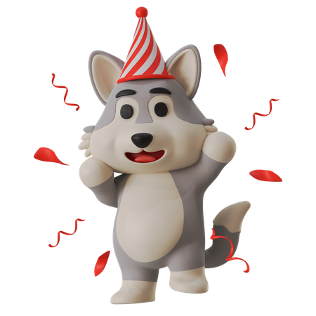 Wolf Party  3D Icon