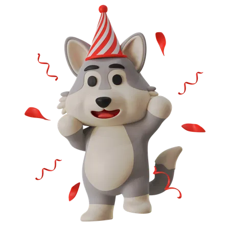 Wolf Party  3D Icon