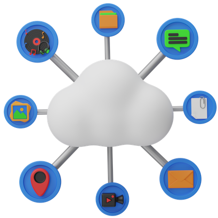 Wolke  3D Icon
