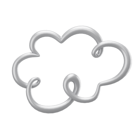Wolkengekritzel  3D Icon