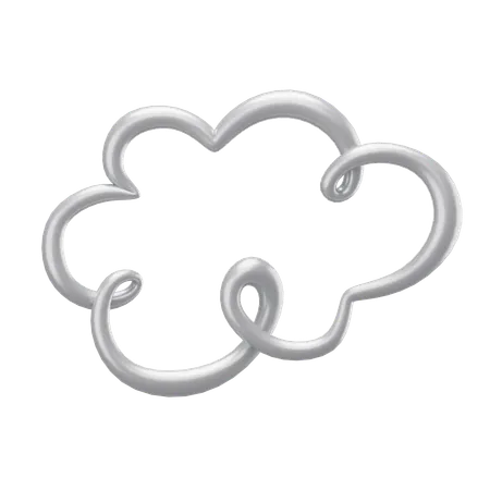 Wolkengekritzel  3D Icon