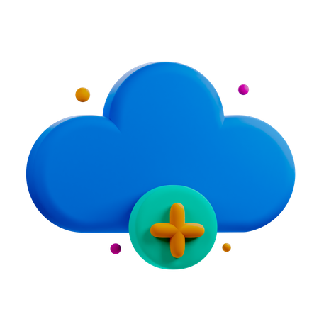 Wolke hinzufügen  3D Icon