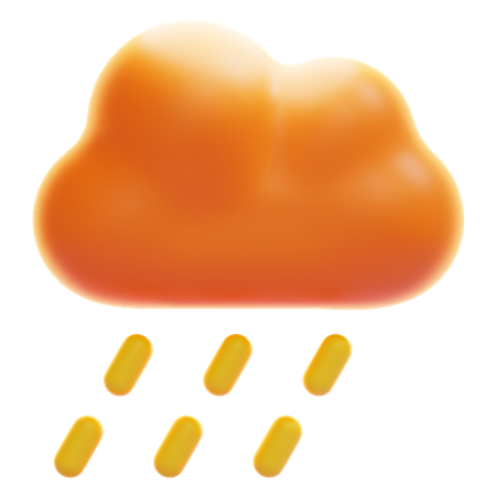 Wolke regen  3D Icon