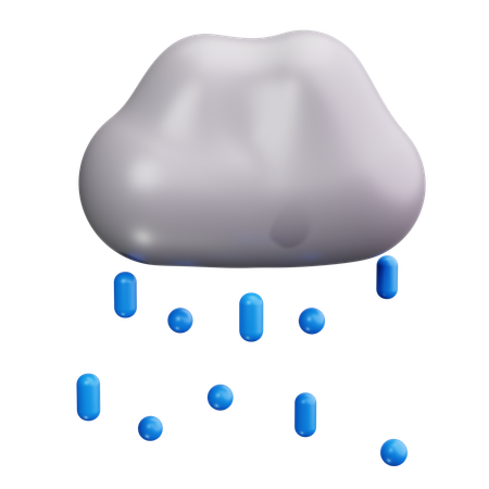 Wolke regen  3D Icon