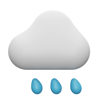 Wolken regnen  3D Icon