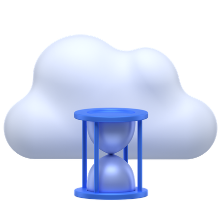 Wolken-Sanduhr  3D Icon
