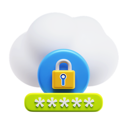 Cloud-Sicherheitsschutz  3D Icon