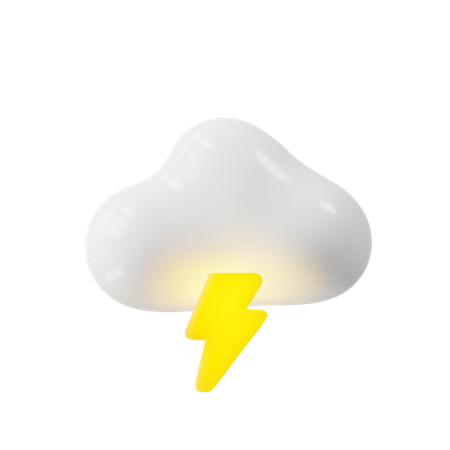 Wolken und Donner  3D Icon