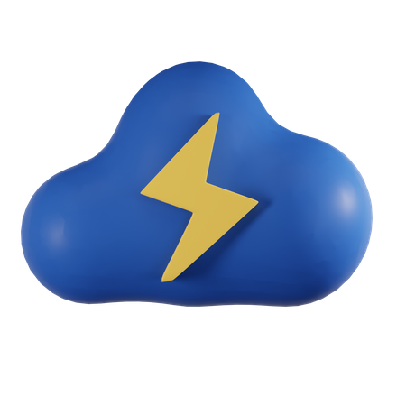Wolken und Donner  3D Icon