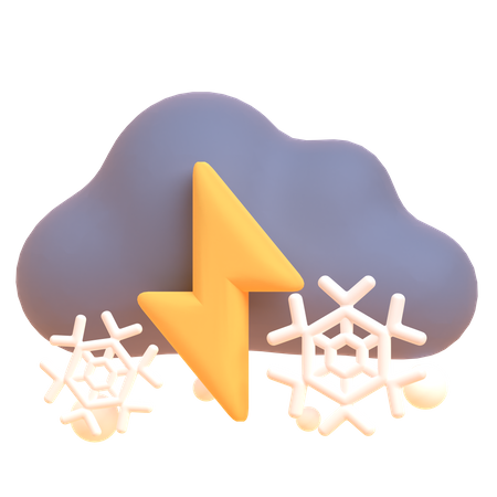 Wolken und Schneeflocken  3D Illustration
