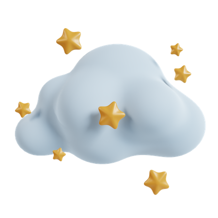 Wolken und Sterne  3D Icon