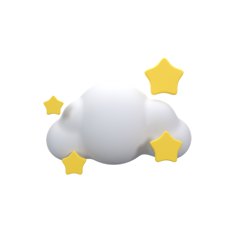 Wolken und Sterne  3D Icon