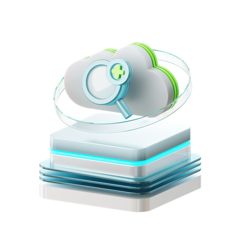 Wolken-Zoom-Kreuz  3D Icon