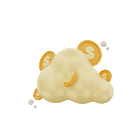 Cloud-Geld  3D Icon