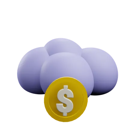 Cloud-Geld  3D Icon