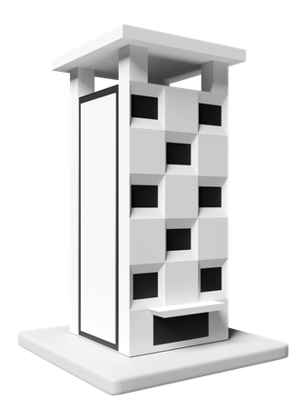 Wolkenkratzer Gebäude  3D Icon