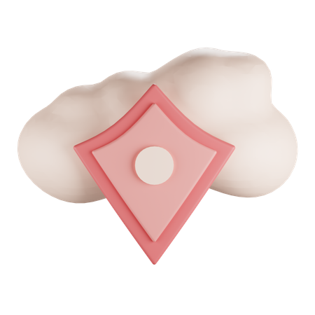 Wolkenschild  3D Icon