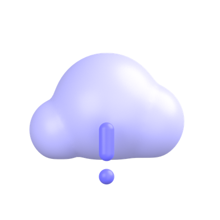 Wolkenwarnung  3D Icon