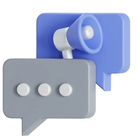 Word Of Mouth Marketing 3D Icon