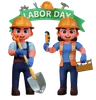woman and man celebrating labor day