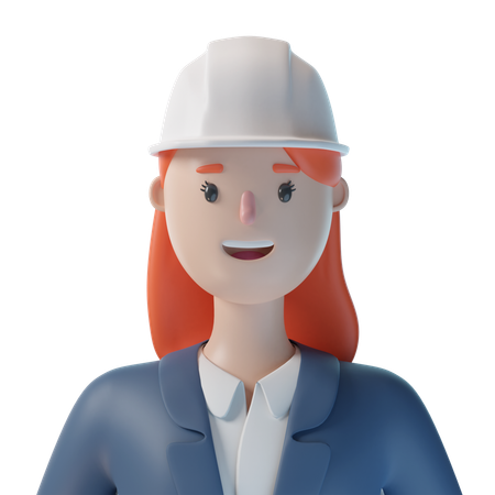 Woman Architect  3D Icon