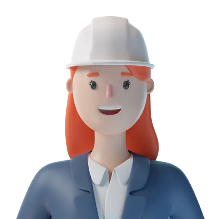 Woman Architect  3D Icon