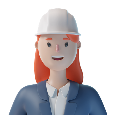 Woman Architect  3D Icon