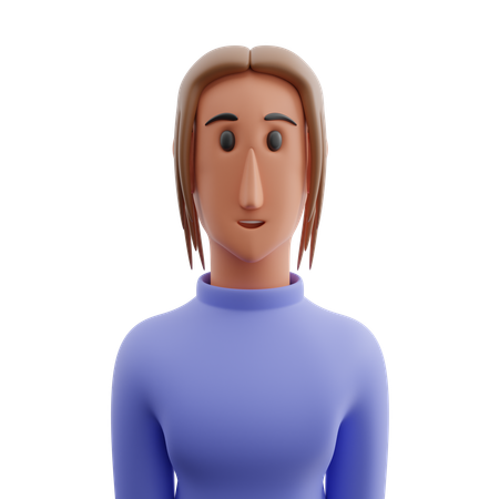 Woman avatar  3D Icon