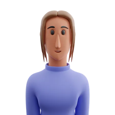 Woman avatar  3D Icon