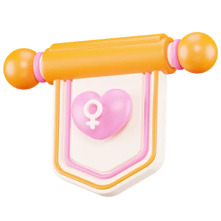 Woman Badge  3D Icon