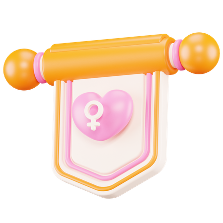 Woman Badge  3D Icon