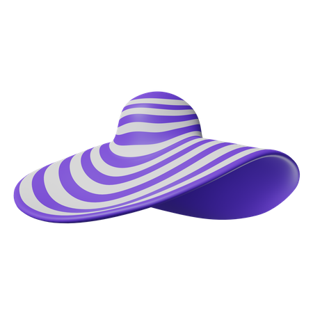 Woman Beach Hat  3D Icon