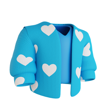 Woman Cardigan Love  3D Icon