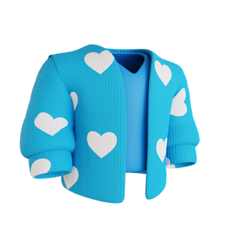 Woman Cardigan Love  3D Icon