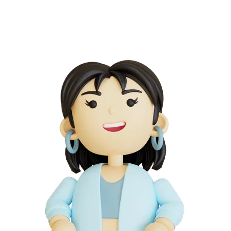 Woman Character  3D Icon