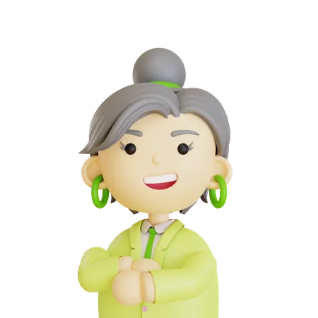 Woman Character  3D Icon