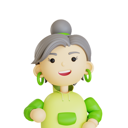 Woman Character  3D Icon