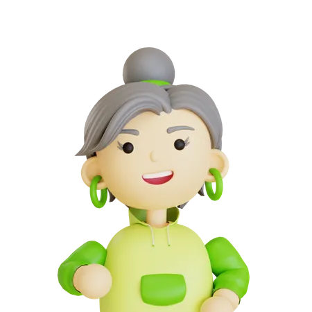 Woman Character  3D Icon