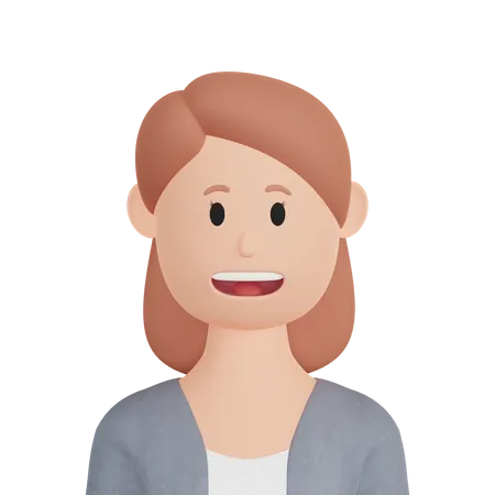 Woman character 3D Illustration