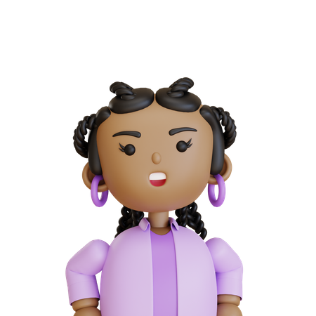 Woman Character 3D Icon