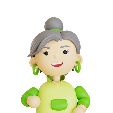 Woman Character 3D Icon