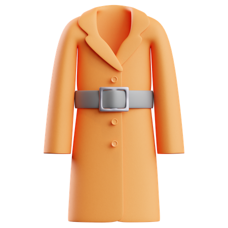 Woman Coat 3D Icon