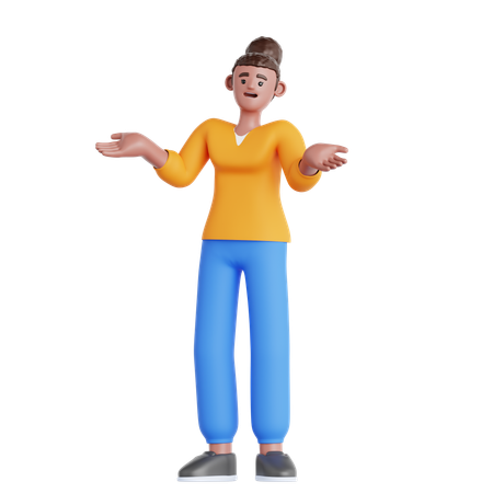 Woman Confused  3D Icon