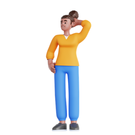 Woman Confused  3D Icon
