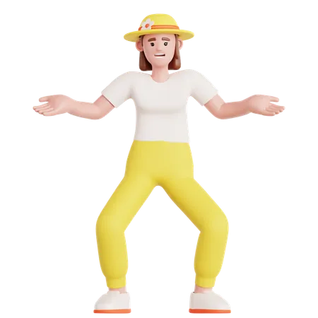 Woman Confused  3D Illustration