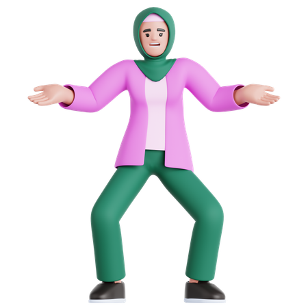 Woman Confused  3D Illustration