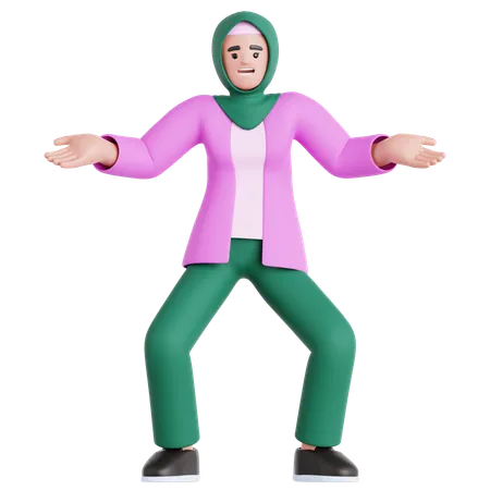 Woman Confused  3D Illustration