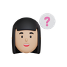 woman asking question emoji 3d