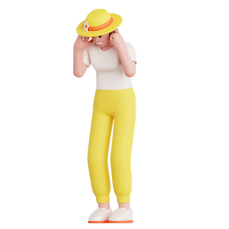 Woman Covering Ear  3D Icon
